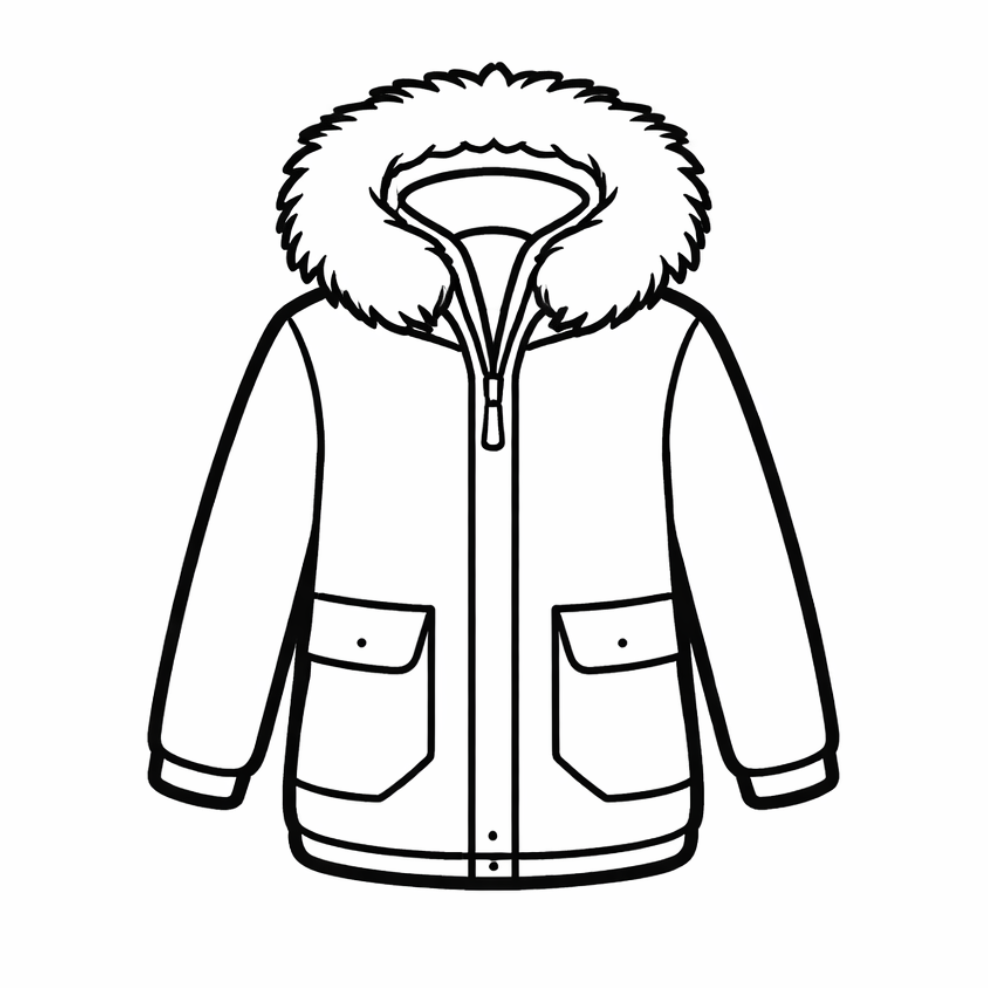 Icon zeigt eine Winterjacke mit Pelz