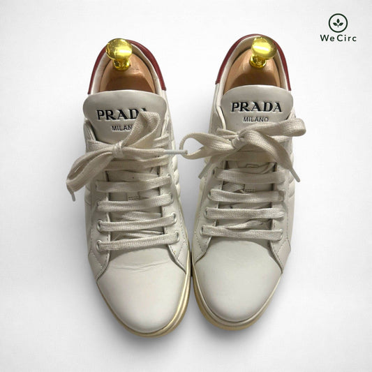 Prada Plateau Sneaker Weiß 37 - Hauptansicht