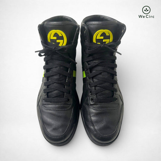 Coda Neon Stripe Leather High Top Sneaker Schwarz 40 - Hauptansicht