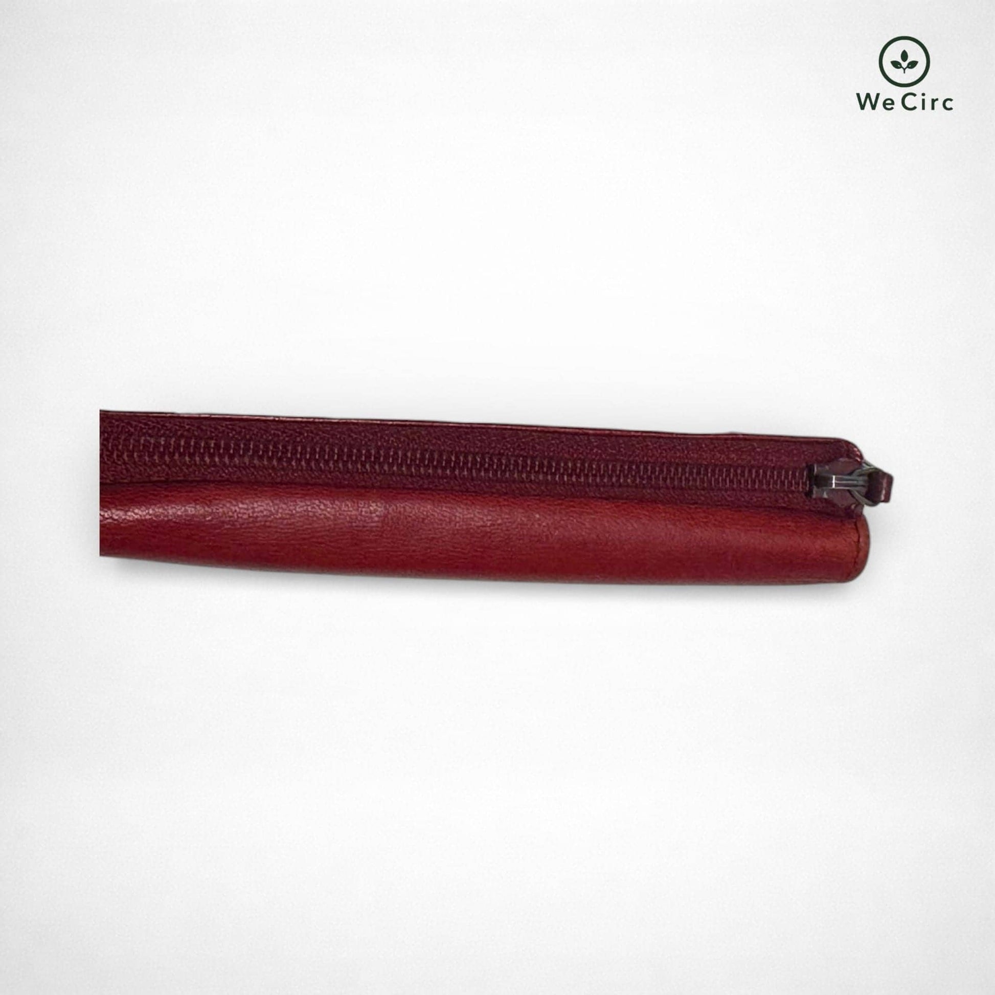 Leder Vintage Portemonnaie Rot - Detailbild